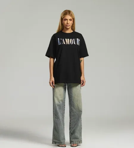 T-shirt Oversized - L'AMOUR METALIC