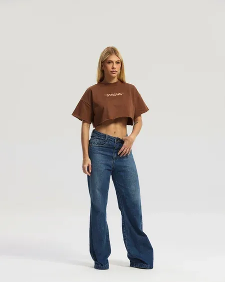 Moletom Cropped "STRONG"